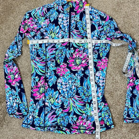 Lilly Pulitzer UPF 50+ Skipper Popover XS Pink Multicolor print Beach Longsleeve - Picture 7 of 8